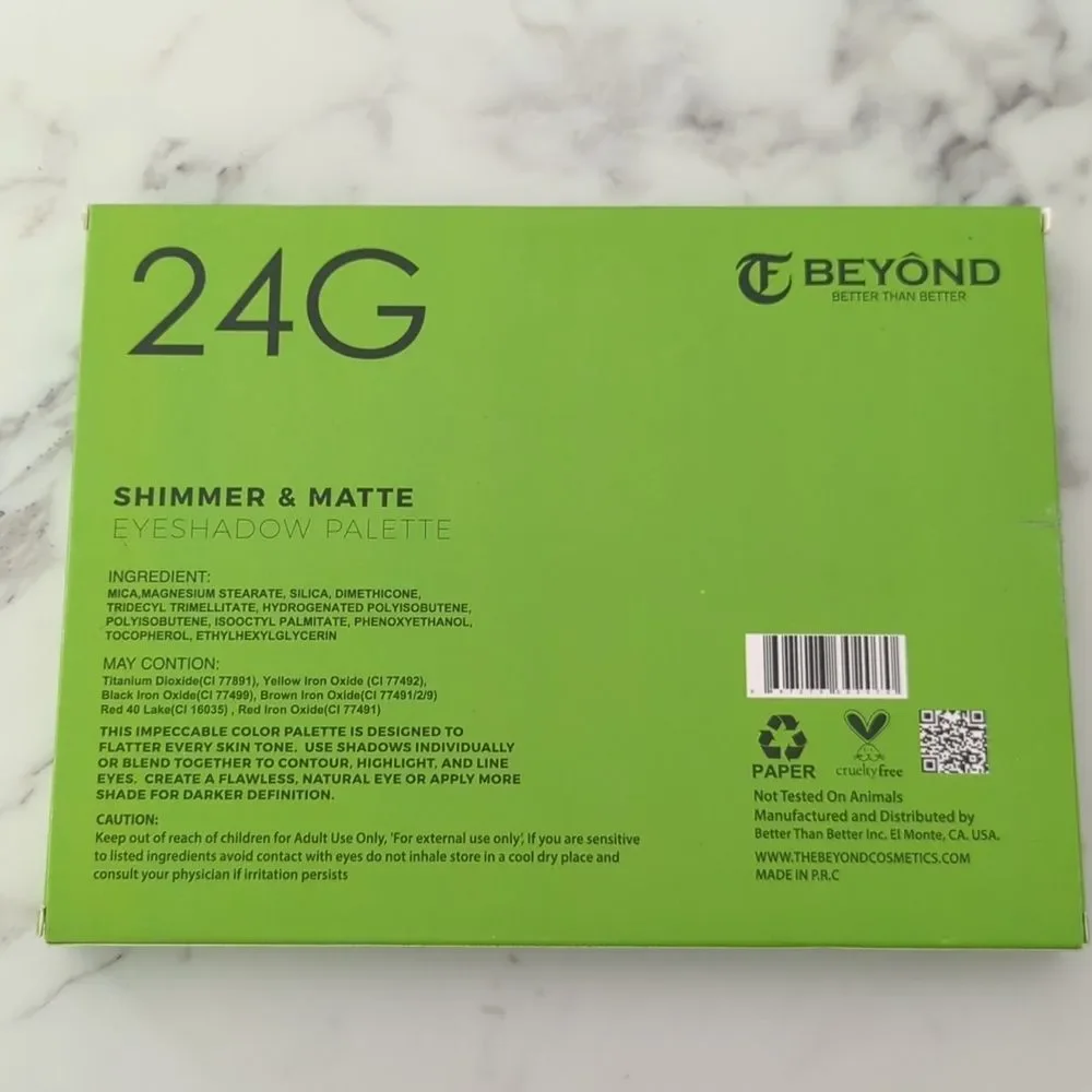Beyond Shimmer And Matte Highly Pigmented Eyeshadow Palette 24 Colors